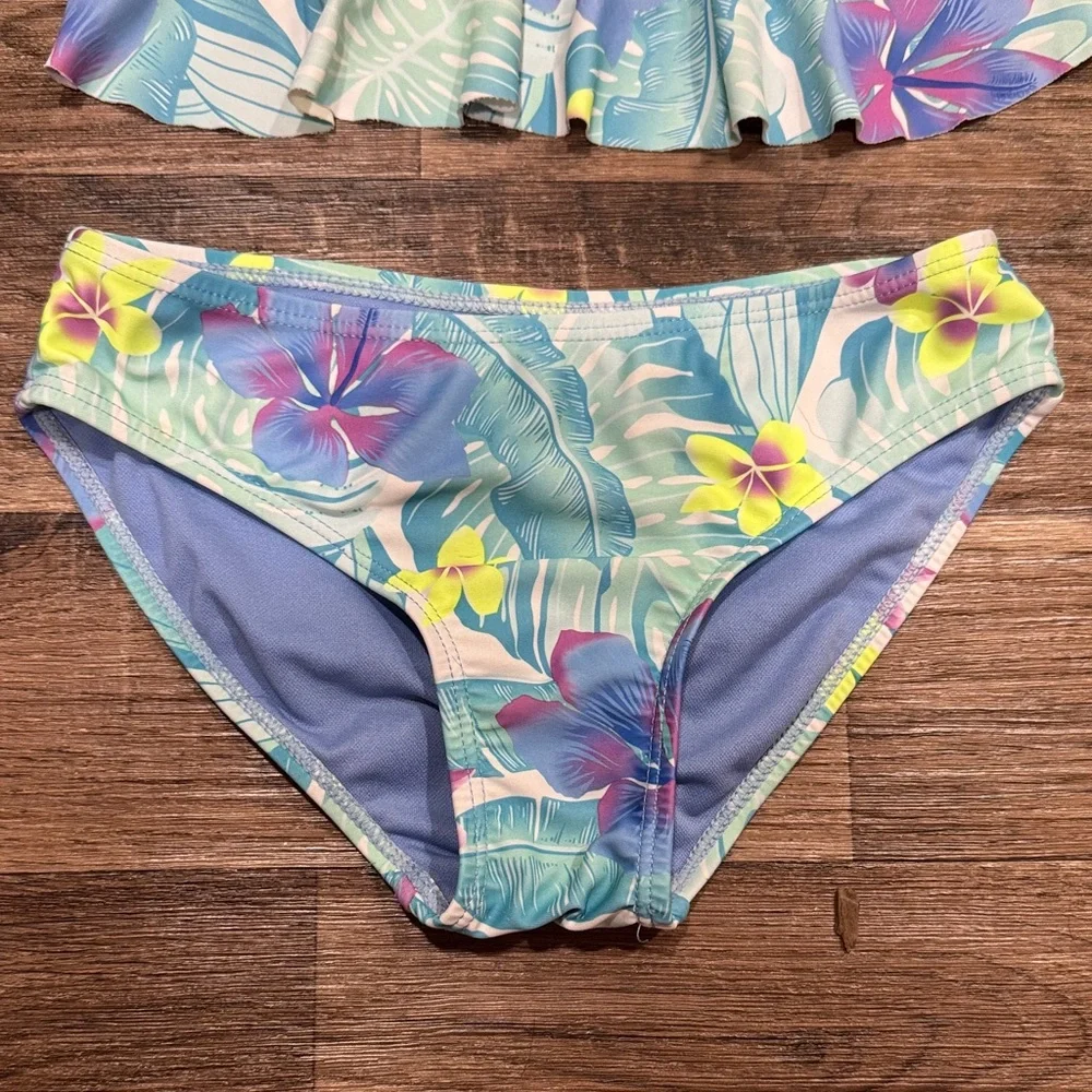 Hurley Kids Tropical Bikini Set - Blue and Purple